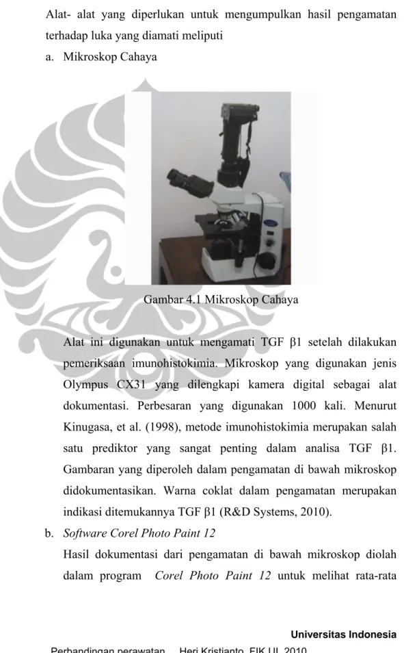 Gambar 4.1 Mikroskop Cahaya 