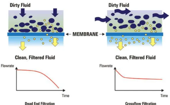Gambar 2. 4. Jenis aliran pada proses filtrasi (http://highlandfluid.com) 