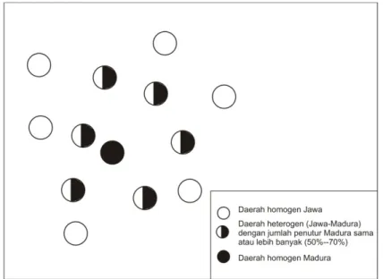 Gambar 5.5 Kondisi geografis desa homogen penutur bahasa Madura 