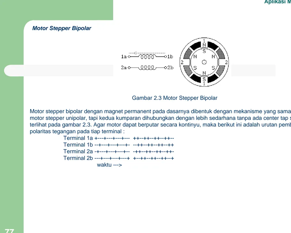 Gambar 2.3 Motor Stepper Bipolar