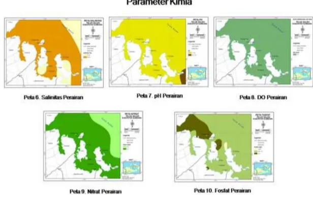 Gambar 3. Peta Tematik dalam penentuan kawasan Budidaya Rumput Laut 