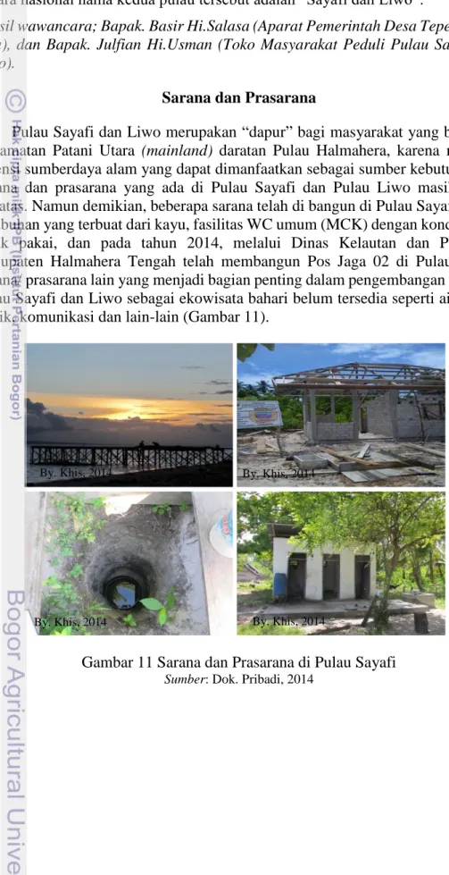 Gambar 11 Sarana dan Prasarana di Pulau Sayafi 