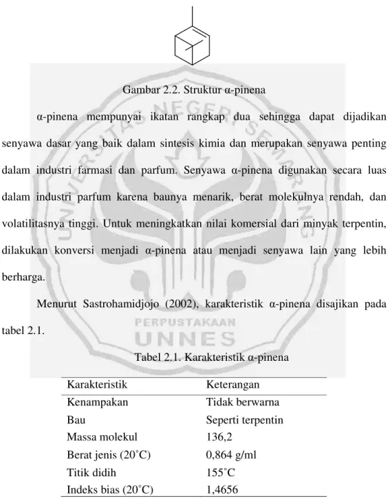 Gambar 2.2. Struktur α-pinena 
