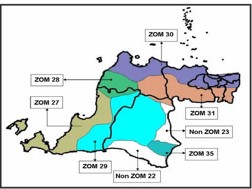 Gambar 1. Pembagian ZOM Wilayah Propinsi Banten dan DKI Jakarta 