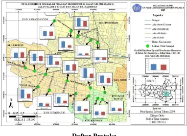 Gambar 4. Peta Distribusi Spasial Kendaraan Bermotor di Daerah Penelitian