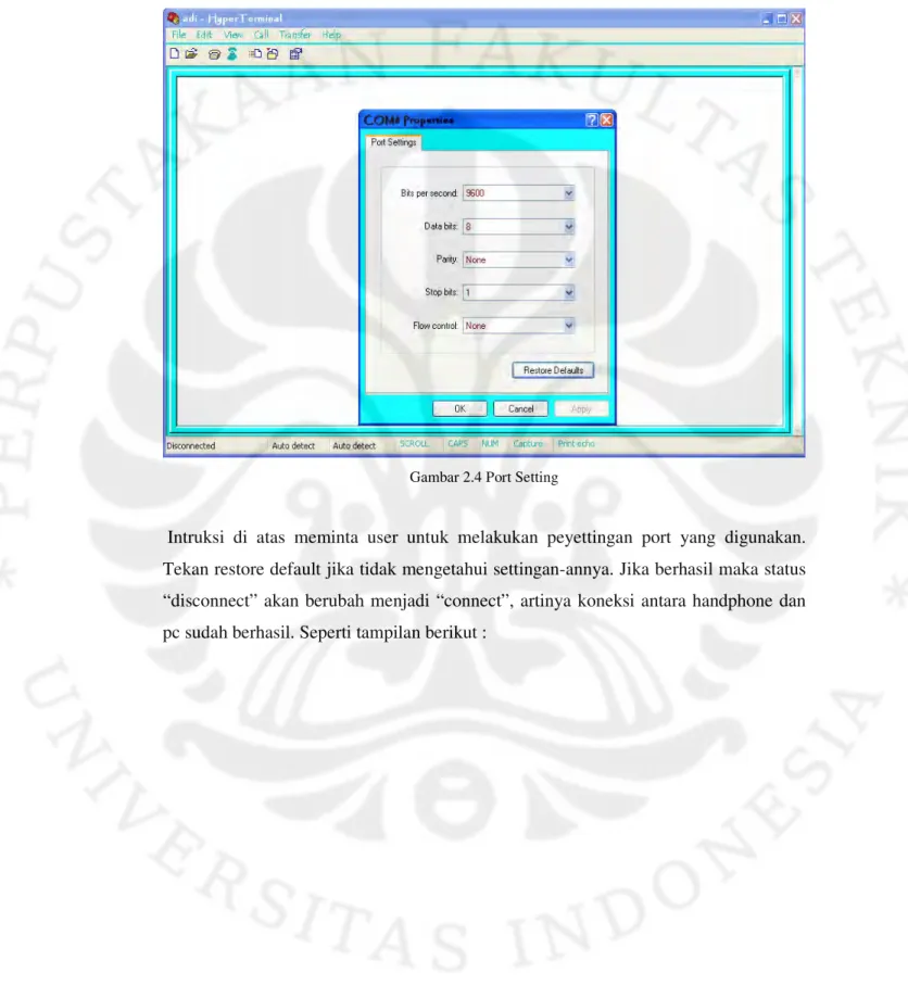 Gambar 2.4 Port Setting 