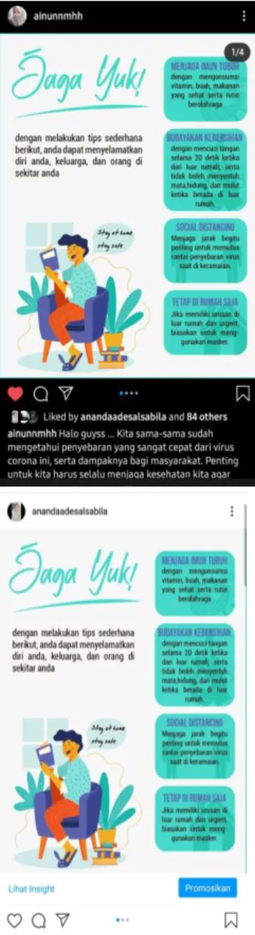Gambar 5. Sebaran Poster di Facebook 