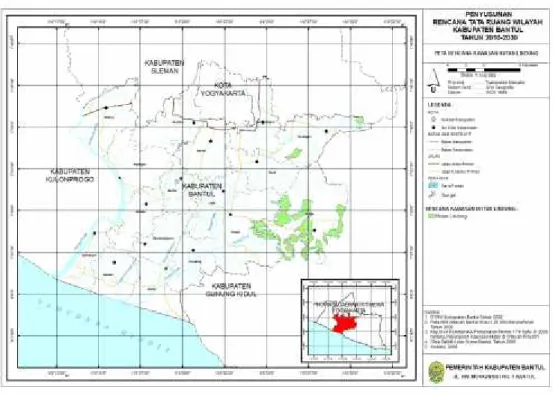 Gambar 3. Peta Hutan Lindung di RTRW Kab. Bantul