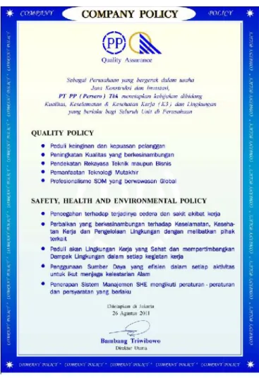 Gambar 19. Kebijakan Quality perusahaan