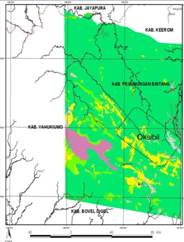 Gambar  1.  Peta  Kabupaten  Pegunungan  Bintang  di  Papua, sebagai lokasi penelitian
