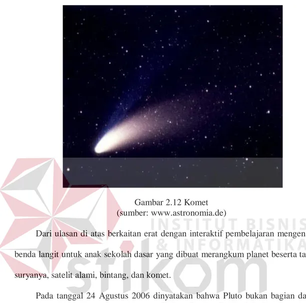 Gambar 2.12 Komet  (sumber: www.astronomia.de) 