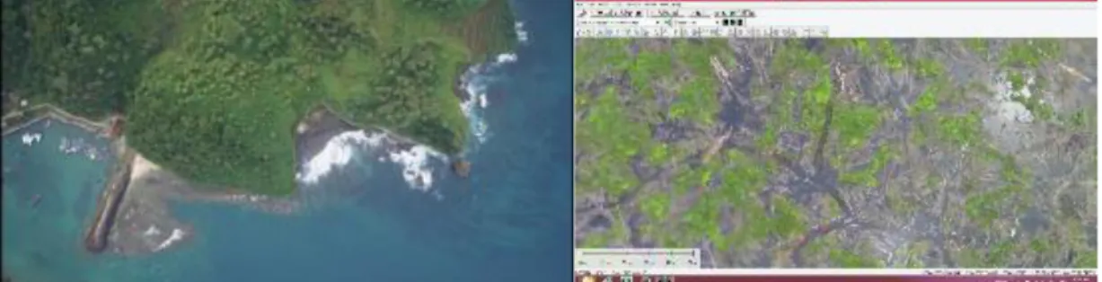 Gambar 1.6. Pemetaan garis pantai di Bantul dan Pemantauan validasi hotspot di Sumsel yang telah  dilakukan pada tahun 2016 