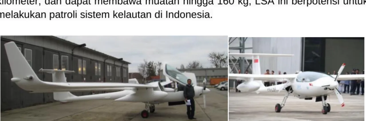 Gambar 1.21 : Pesawat LSA-01 dan LSA-02 