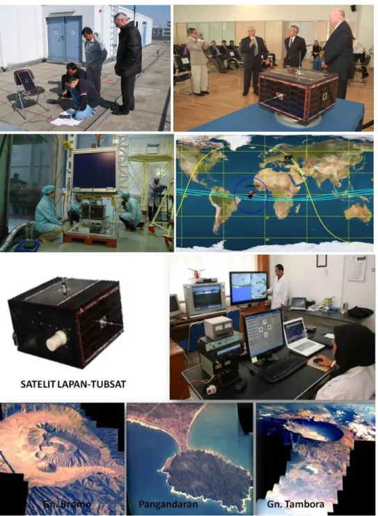 Gambar 1.1 Capaian Program kegiatan pengembangan Satellite, Ruas Bumi dan  Akuisisi Data Satelit LAPAN-TUBSAT 2005-2009 