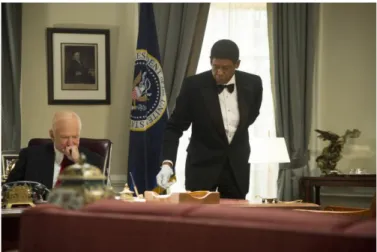 Gambar I.4: Pria berkulit hitam menjadi pelayan di tempat  presiden 
