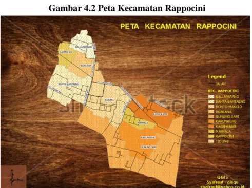Gambar 4.2 Peta Kecamatan Rappocini 
