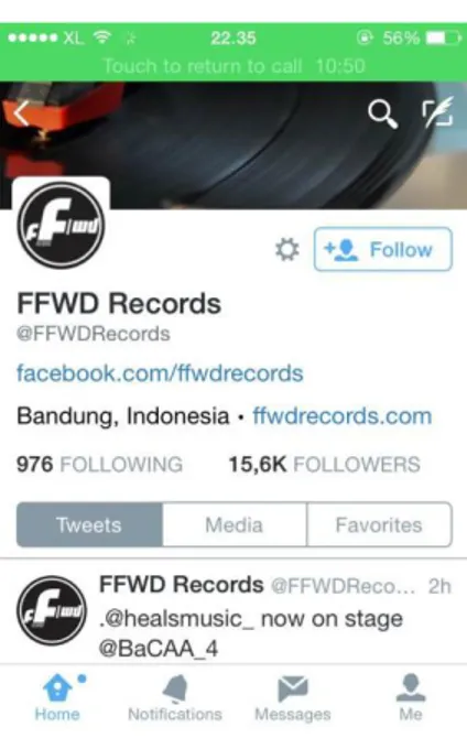 Gambar 1.4 Instagram FFWD Records  Sumber Instagram FFWD Records 