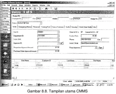 Gambar 8.7. Tampilan login sistem CMMS 