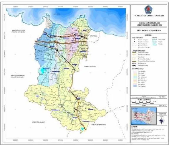 Gambar 2.3. Peta Daerah Aliran Sungai Kabupaten Brebes