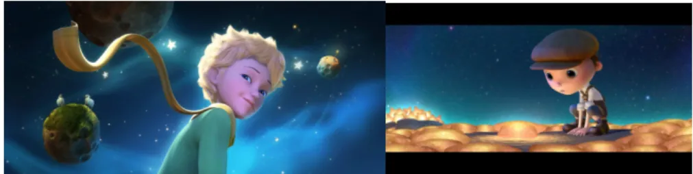 Gambar 2.4 Referensi film Le Petit Prince (kiri) dan La Luna (kanan) 