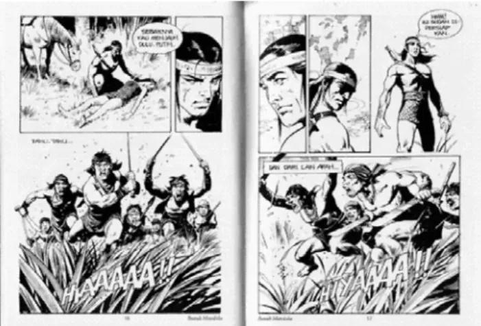 Gambar 4 Isi Buku Komik Indonesia “Bunuh Mandala” karangan Mansyur Daman  (Sumber: Jhoni, 2009) 
