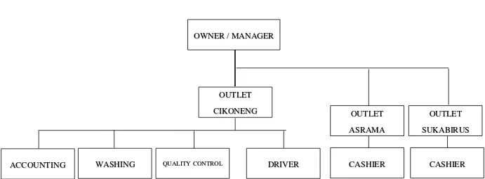 Gambar 2. 2 Struktur organisasi Metro Laundry 