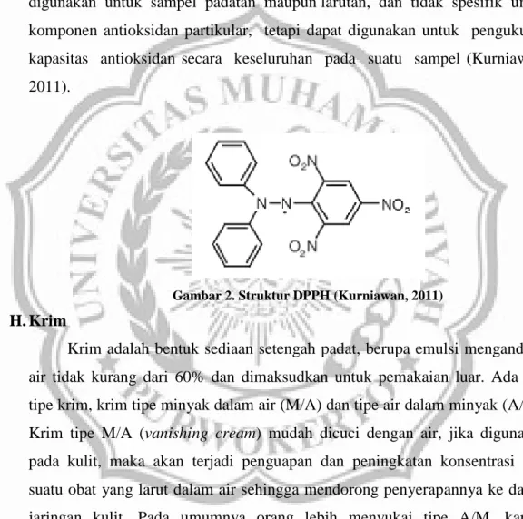 Gambar 2. Struktur DPPH (Kurniawan, 2011)