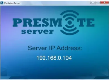 Gambar 4 Tampilan Layar Aplikasi PresMote Server 