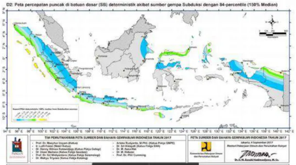 Gambar 2.14 Peta nilai PGA Indonesia (http://puskim.pu.go.id) 