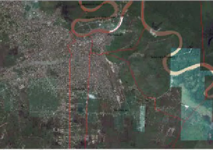 Gambar 1. Peta Lokasi Penelitian Kelurahan  Pahandut, Kota Palangka Raya (Sumber: Citra 