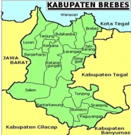 Gambar 3. Peta Wilayah Kecamatan Brebes 