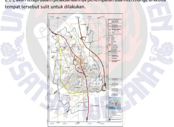 Gambar 2.1 Rute Interchange Jalan Tol Semarang-Solo di Kota SalatigaSumber: Perda No. 4 tahun 2011 tentang RTRW 2010 - 2030