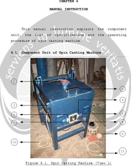 Figure 6.1. Spin Casting Machine (View 1) 