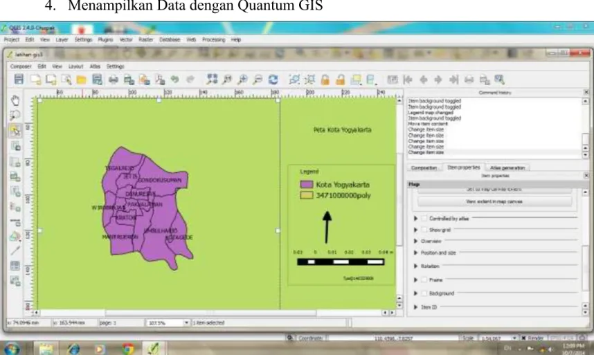 Gambar 2: Peta Kampus 3 UAD dengan software Quantum GIS