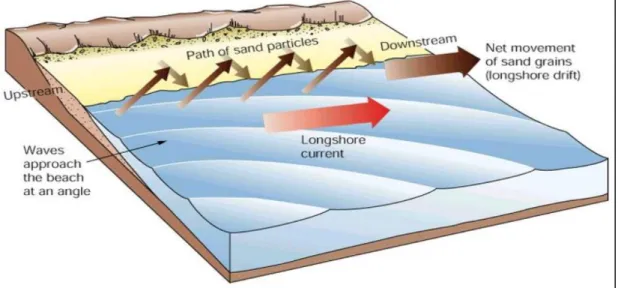 Gambar 5.  Longshore current faktor penyebab abrasi dan akresi pantai.