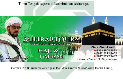 Gambar 2.8 (Gambar layanan jasa Haji dan Umroh Mihrabtours Habib Taufiq) 