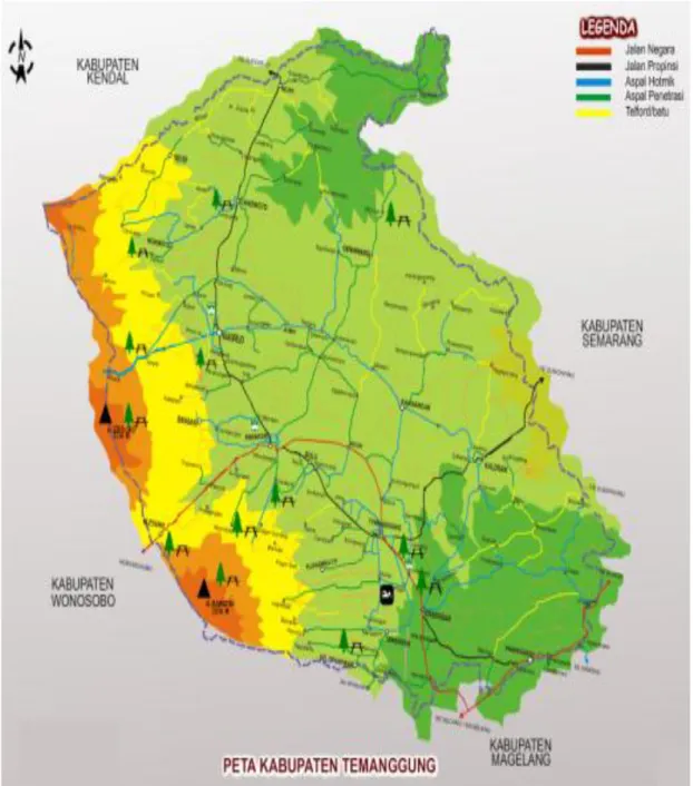 Gambar 1. Peta  Wilayah Kabupaten  Temanggung