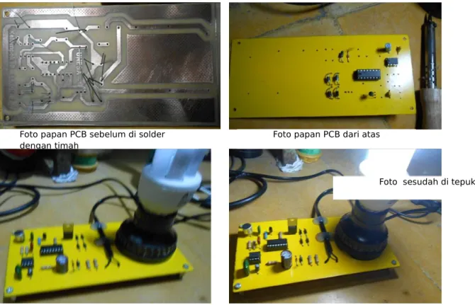 Foto papan PCB dari atas