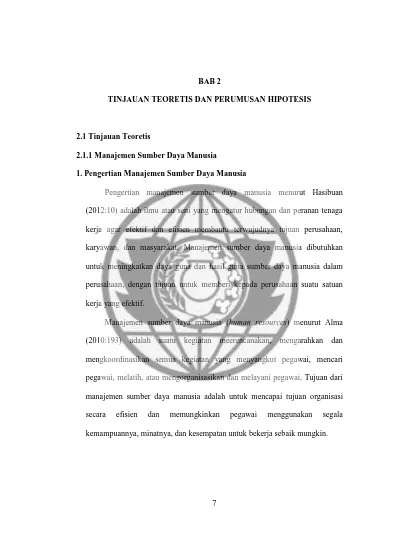 BAB 2 TINJAUAN TEORETIS DAN PERUMUSAN HIPOTESIS. 1. Pengertian ...