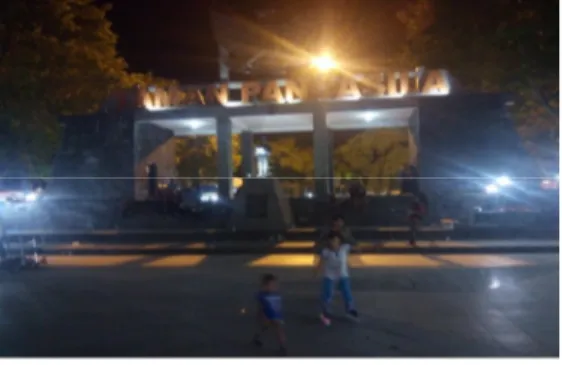 Gambar 1. Taman Pancasila pada malam hari Sumber : Dokumen Pribadi, 19 Juni 2015