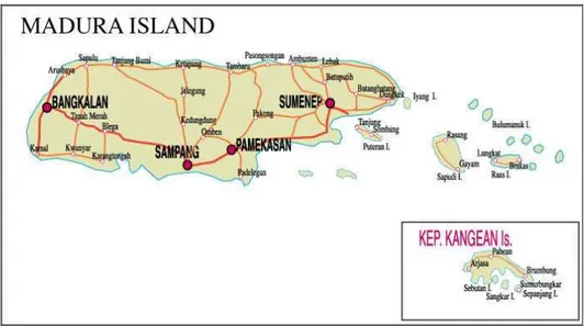 Gambar 1. Peta pulau Madura (Sumber: google maps) 