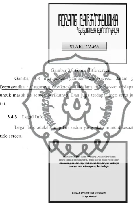 Gambar 3.8 Game Title screen 