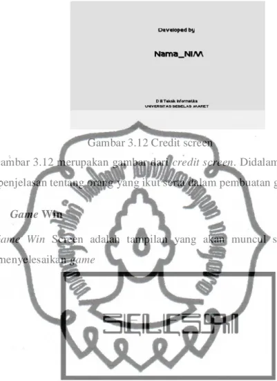 Gambar 3.12 Credit screen 
