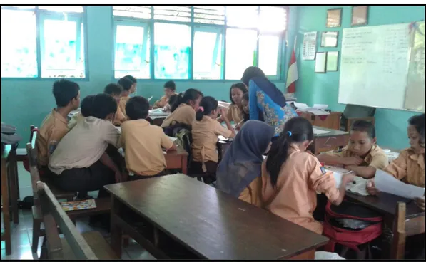 Foto 1: Kegiatan Pembelajaran Pra Siklus Siswa Kelas V SD 2 Kadipiro 