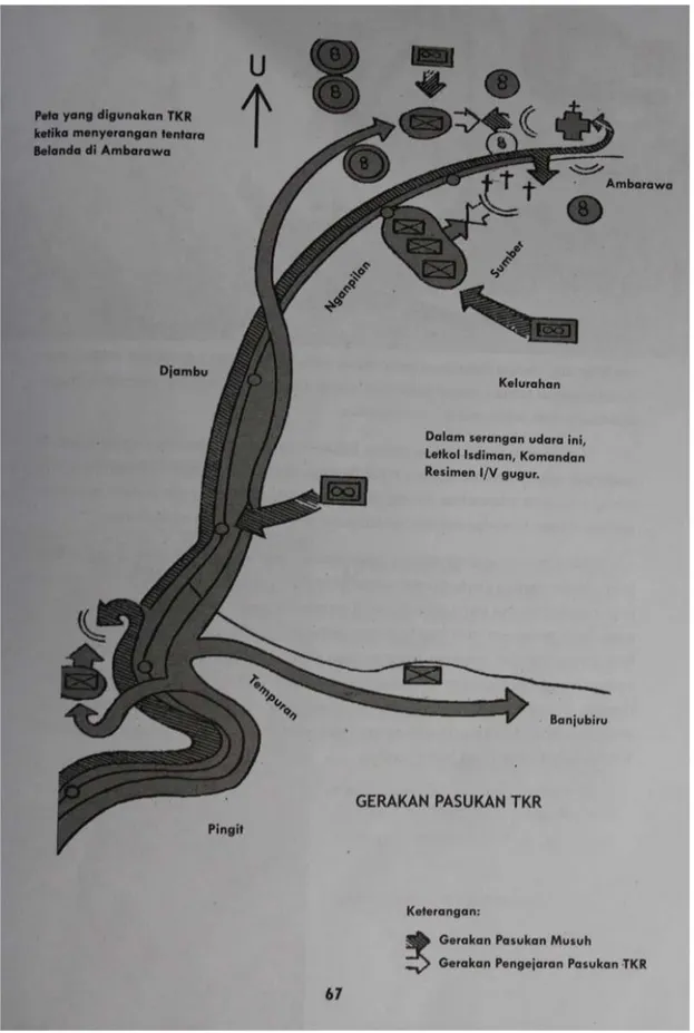 Gambar 2.1  Peta yang digunakan TKR keitka menyerang tentara Belanda di Ambarawa  