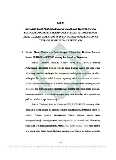 BAB IV. A. Analisis Dasar Hukum Dan Pertimbangan Hakimdalam Direktori ...