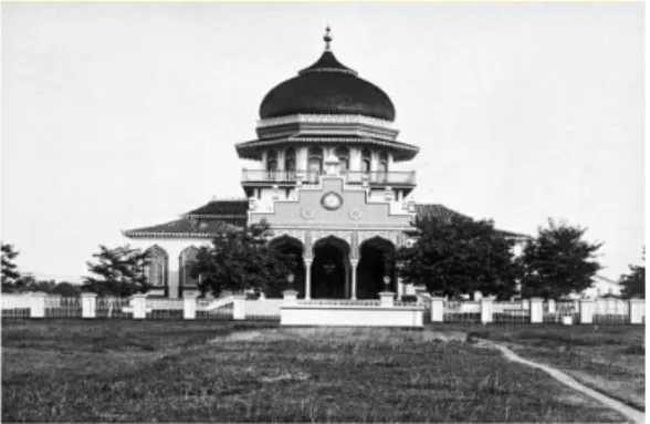 Gambar 1.Tampak Masjid raya Baiturrahman kubah satu tahun 1880-1900.