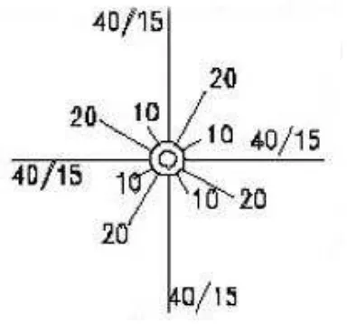 Gambar 3.4. Peletakan Radial Ground 