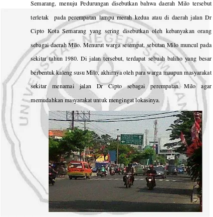 Gambar 2. Jalanan Daerah Milo (jln Dr.Cipto), Semarang 