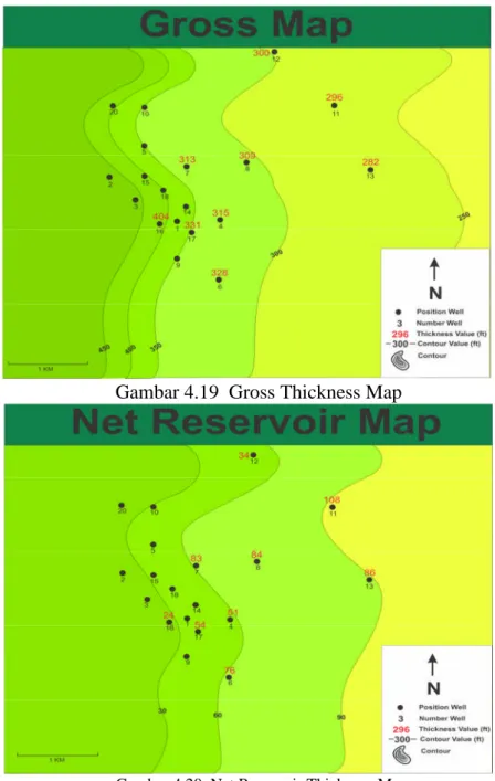 Gambar 4.19 Gross Thickness Map